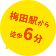 梅田駅から徒歩6分
